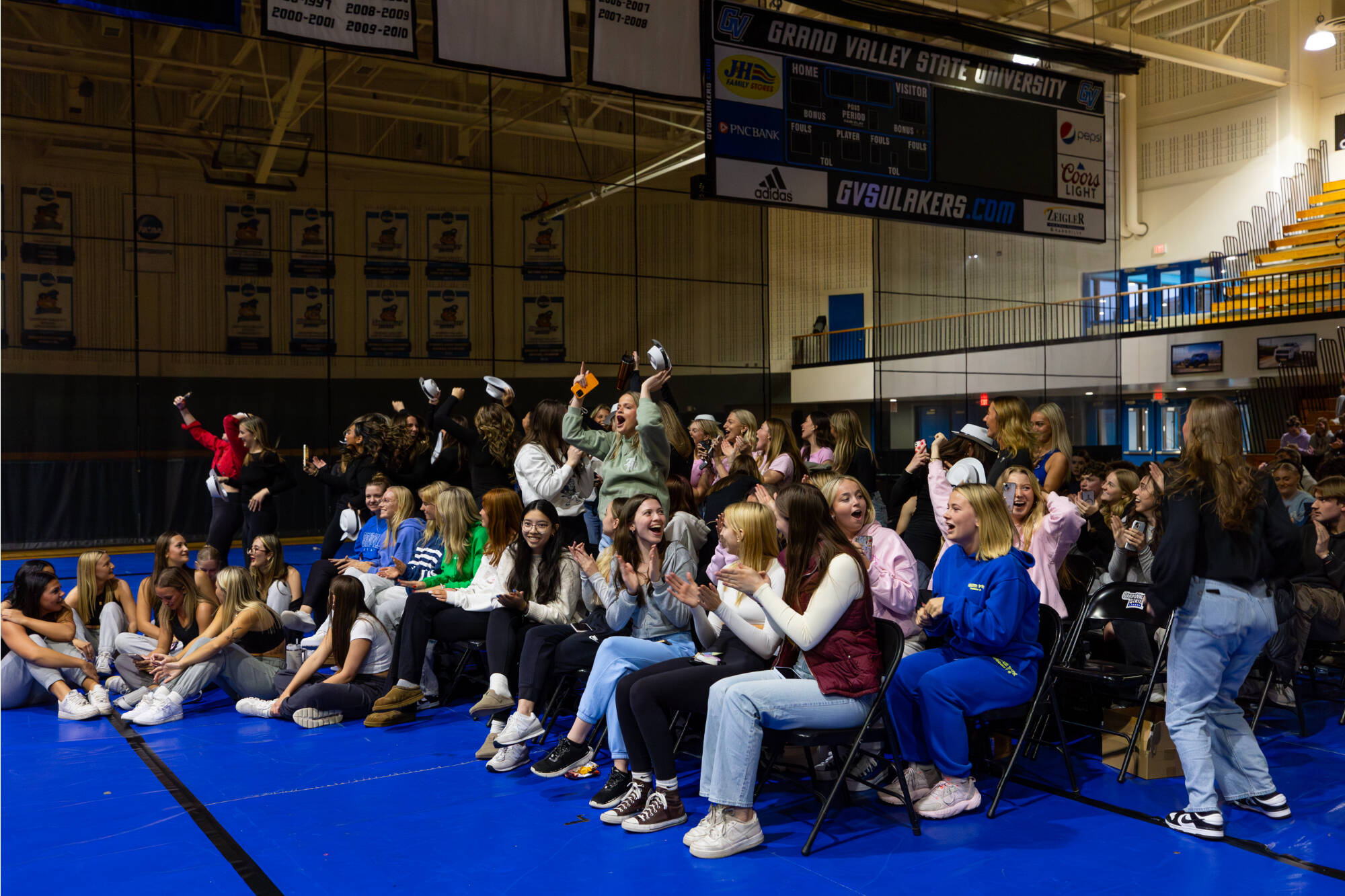 Students at lip sync